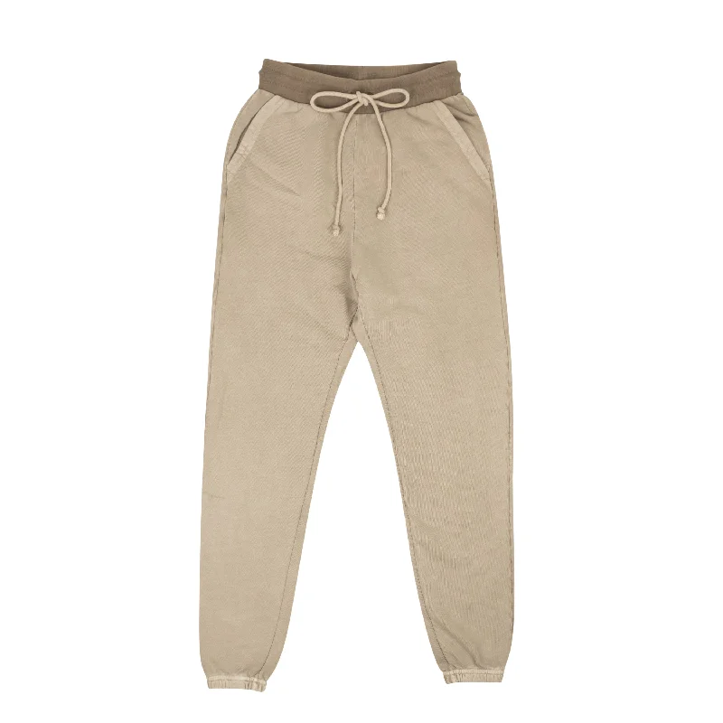 Warm flannel pants for chilly morning lounging -Pants with leather patches-JOHN ELLIOTT Tan Clay Cotton 1992 Jogger Sweatpants