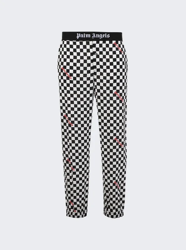 Luxury silk pants for glamorous evening wear -Pants with slim fit-Damier Check Print Easy Pants