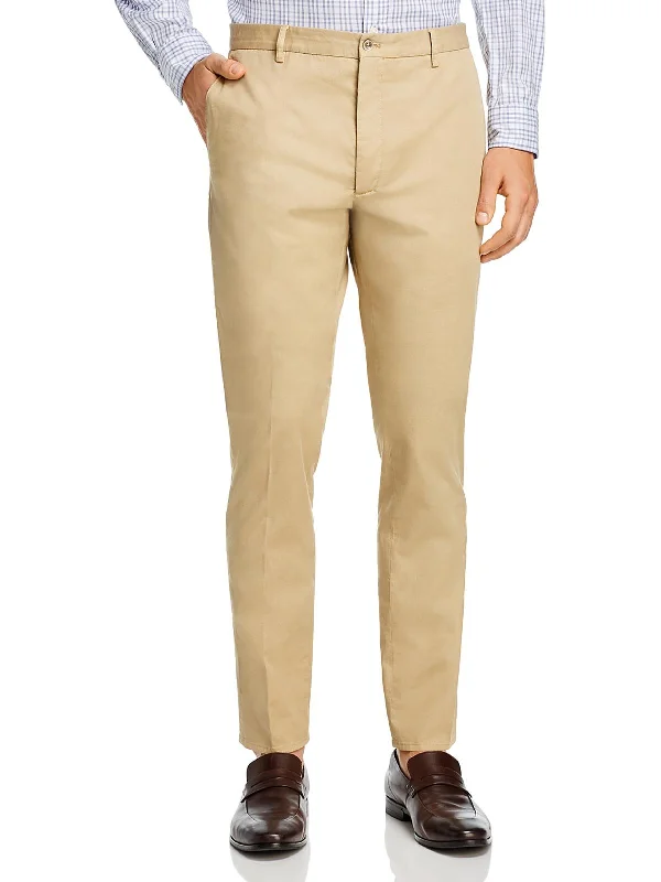 Stretchy skinny pants for figure-hugging appeal -Pants for dancers-Noah Mens Twill Khaki Chino Pants