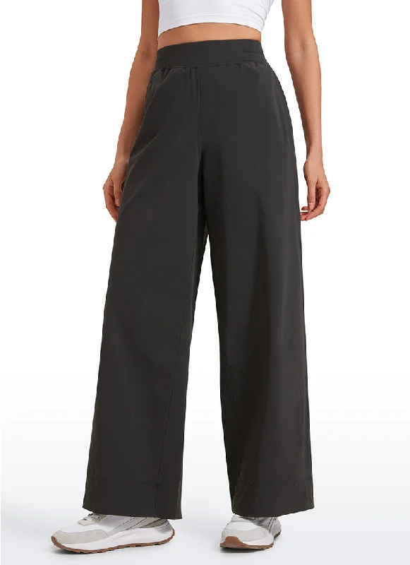 Bold patterned pants for standout fashion statements -Pants with anti-wrinkle fabric-Stretch Wide Leg Casual Pants 30"