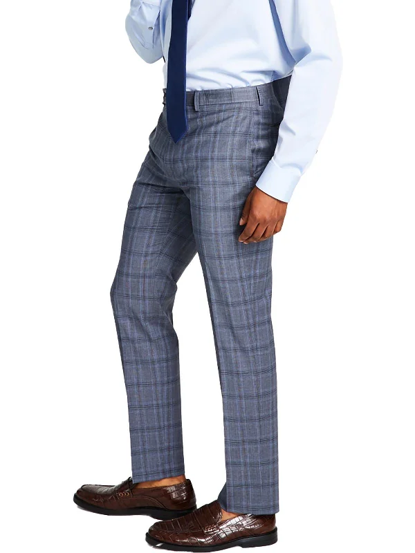 Tailored dress pants for professional office meetings -Pants for summer-Mens Wool Slim Fit Trouser Pants