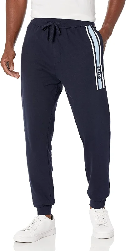 Stretch twill pants for flexible office comfort -Pants with UV protection-Hugo Boss Men's Stark Navy Cotton Authentic Track Pants Joggers