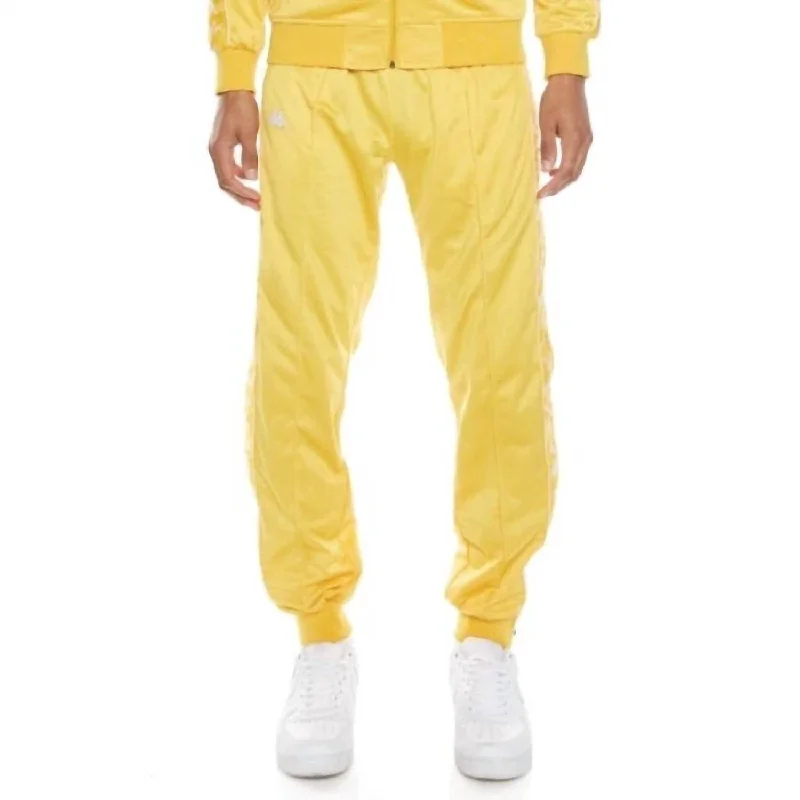 Vintage corduroy pants for retro style vibes -Pants for casual wear-Men's 222 Banda Deky Trackpants In Yellow Vanilla