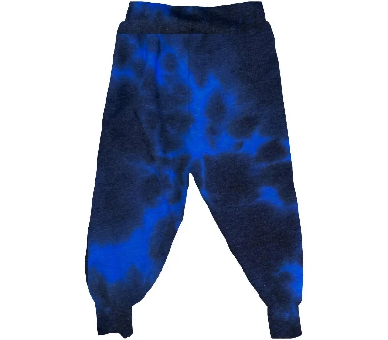 Relaxed chino pants for casual Friday offices -Pants with embroidery-Kids Girls Sweatpants In Blue Spark