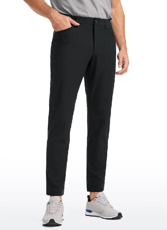 Adjustable waist pants for custom fit ease -Pants with buttons-All-day Comfy Slim-Fit Golf Pants 34'' - 5-pockets