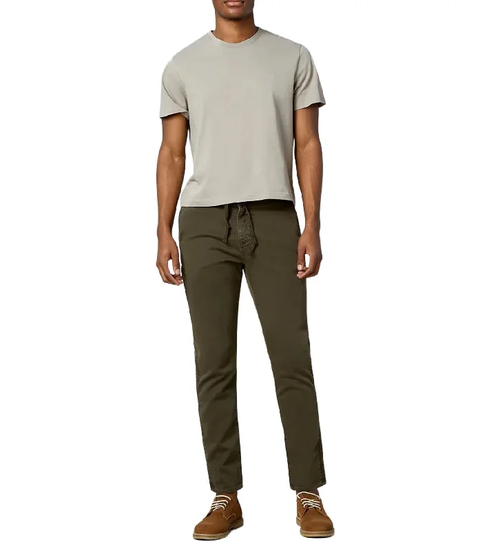 Breathable chino pants for warm climate comfort -Pants for streetwear-Jay Track Chino Pants In Army Green Stripe