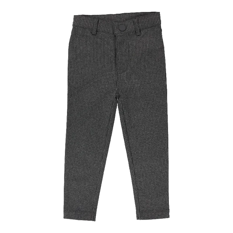 Durable twill pants for tough outdoor jobs -Pants for rock climbers-ANALOGIE GREY HOUNDSTOOTH PANTS [FINAL SALE]