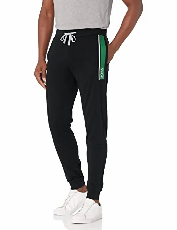 Athletic track pants for running training days -Pants with low rise-Authentic Pants in Raven Black