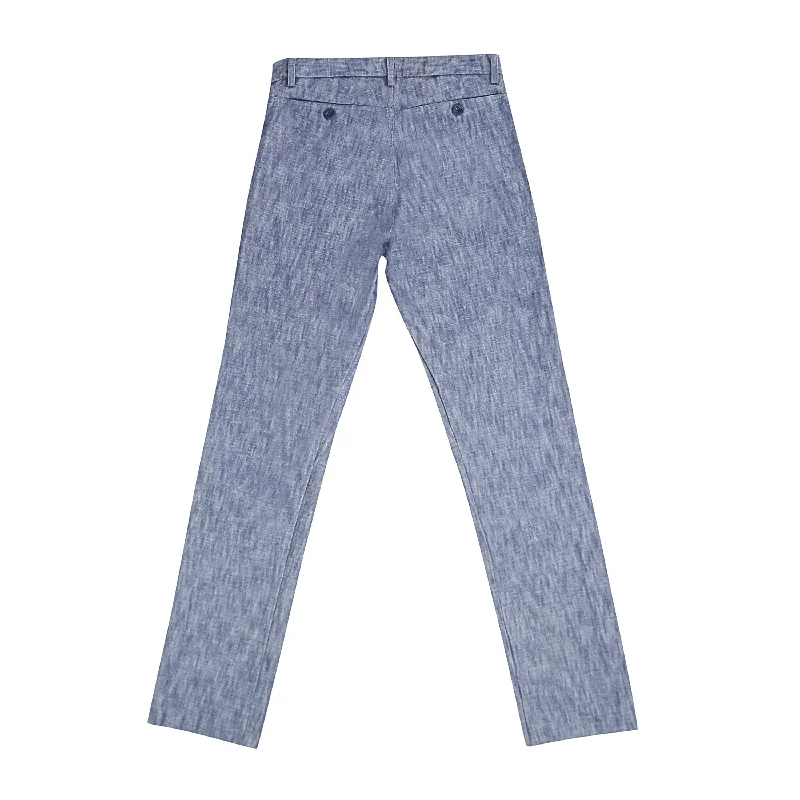 Cozy fleece pants for cold winter nights -Pants for office-Chambray Woven Cotton Pants