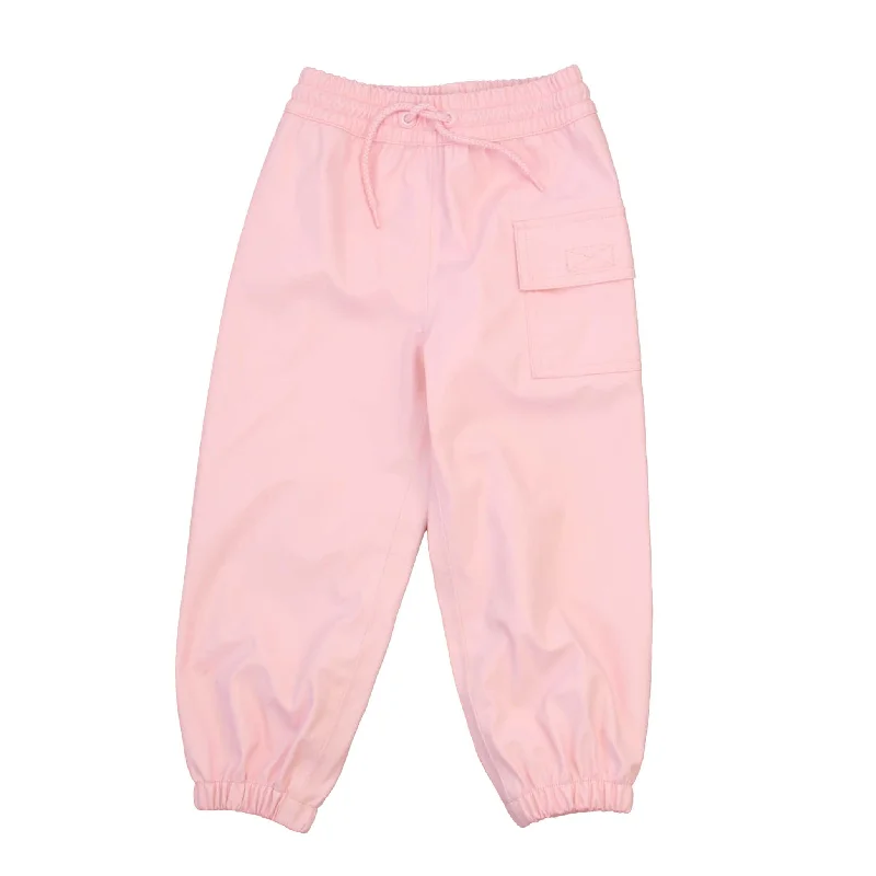 Elegant satin pants for formal dinner attire -Pants with cotton material-Hatley Girls Pink Athletic Pants