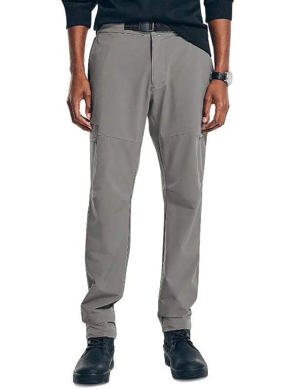 Stretch twill pants for flexible office comfort -Pants with UV protection-Mens Utility Comfort Waist Straight Leg Pants