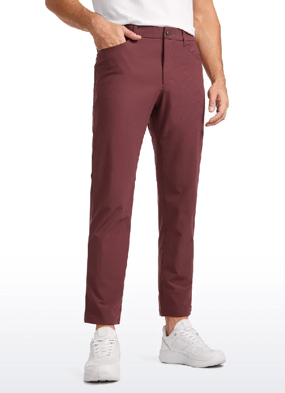 Casual drawstring pants for effortless home relaxation -Pants with bootcut design-All-day Comfy Slim-Fit Golf Pants 34'' - 5-pockets