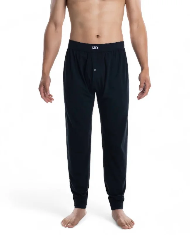 Casual drawstring pants for effortless home relaxation -Pants with bootcut design-Drop Temp Cool Sleep Pants In Black