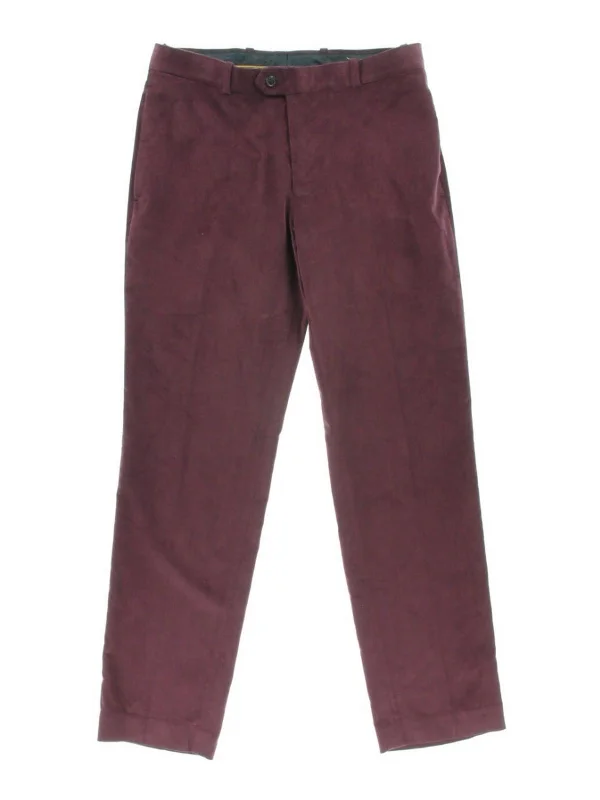 Stretchy skinny pants for figure-hugging appeal -Pants for dancers-Mens Slim Fit Flat Front Corduroy Pants