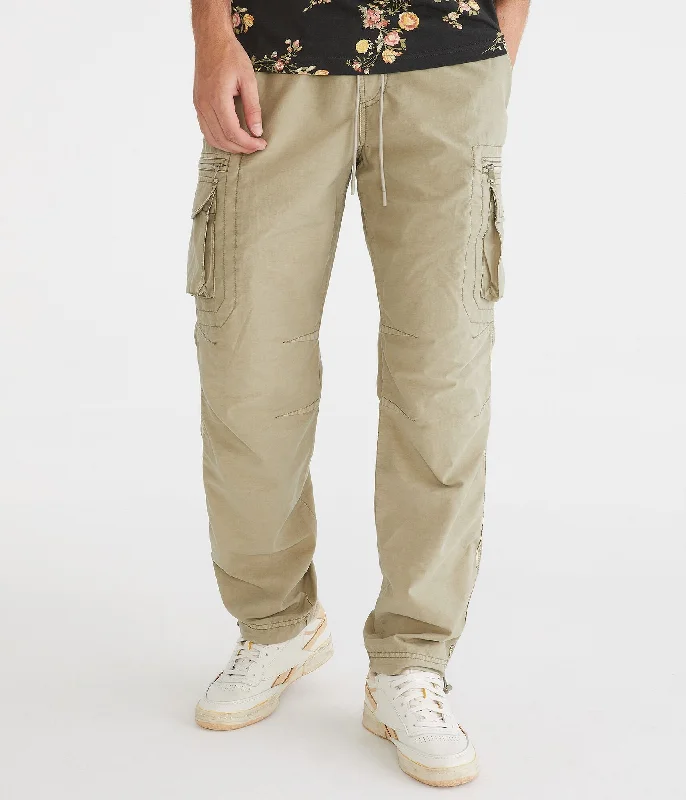 Athletic track pants for running training days -Pants with low rise-Aeropostale Utility Cargo Pants