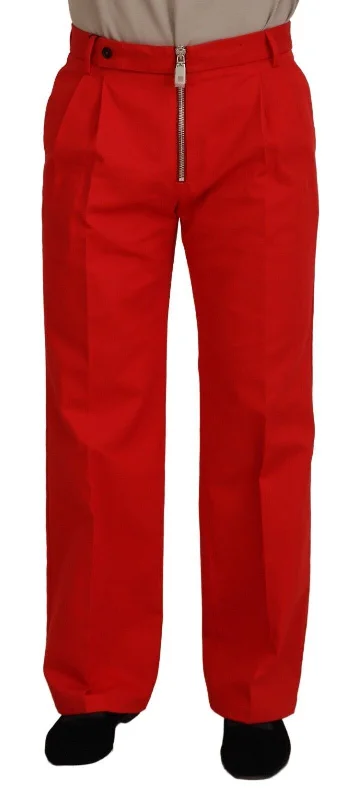 Elegant satin pants for formal dinner attire -Pants with cotton material-Dolce & Gabbana Stunning  Mainline Cotton Men's Pants