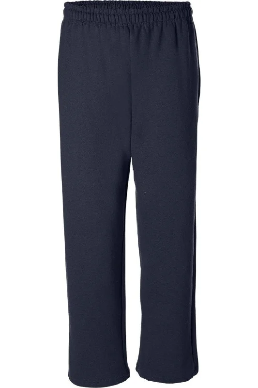 Athletic track pants for running training days -Pants with low rise-Gildan Heavy Blend Open-Bottom Sweatpants