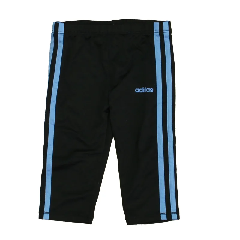 Rugged outdoor pants for mountain climbing strength -Pants with silk material-Adidas Girls Black | Blue Athletic Pants