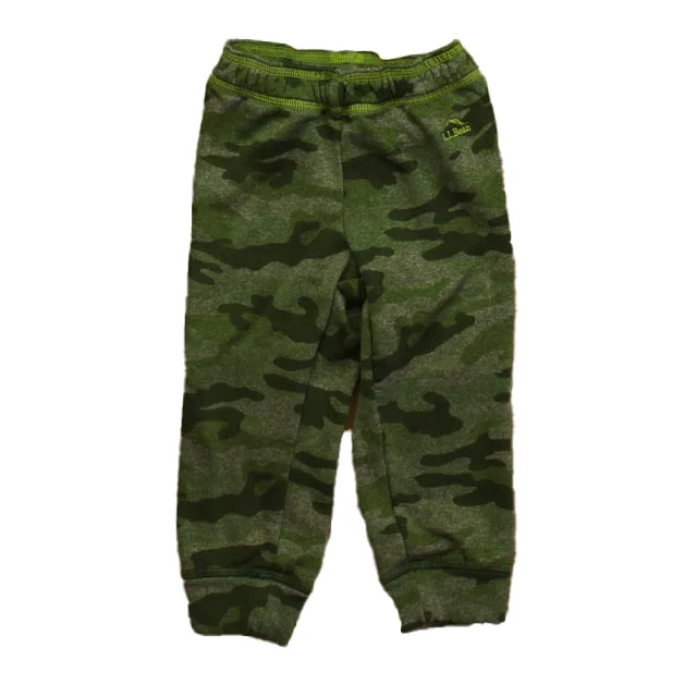 Lightweight travel pants with wrinkle-free fabric -Pants with wool fabric-L.L. Bean Boys Green Camo Athletic Pants