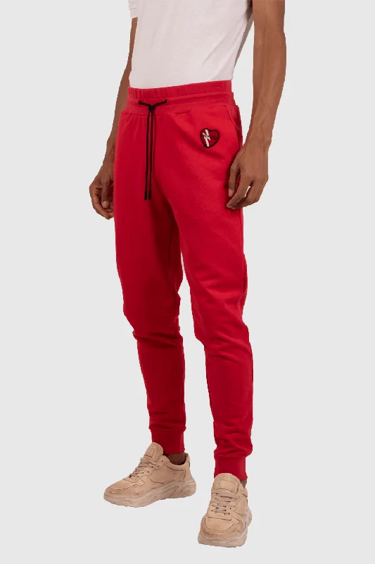 Lightweight cargo pants for summer camping trips -Pants with drawstring-Inimigo Embroidery Sweatpants