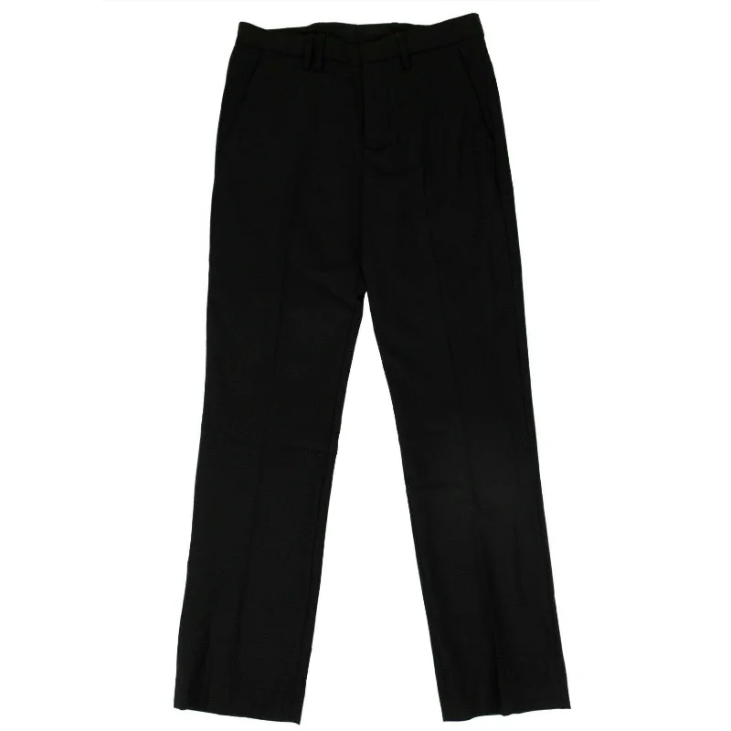 Breathable linen pants for hot summer days -Pants for winter-Tim Coppens Virgin Wool Cropped Tailored Trouser Pants