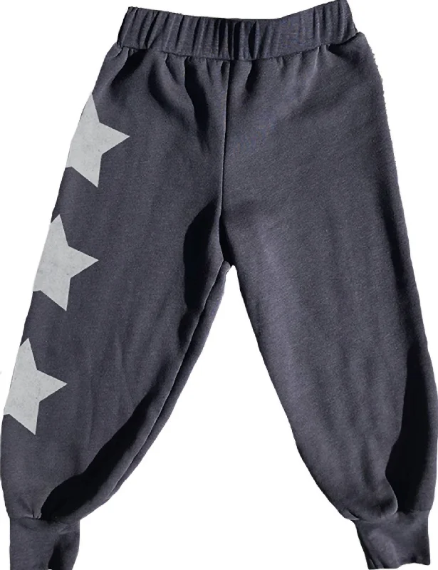 Warm flannel pants for chilly morning lounging -Pants with leather patches-Kids Rolling Stones Sweatpants In Grey