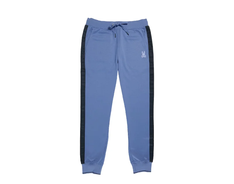 Soft cotton pants for sensitive skin comfort -Pants with mid rise-Psycho Bunny Men's Doyers Elastic Ankle Track Pants Bal Harbour B6P995U1CP-BHA