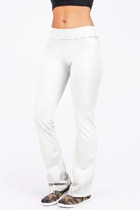 Stylish flare pants for retro party looks -Pants for security guards-Stretch Yoga Pants