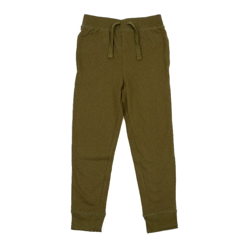 Weather-resistant pants for unpredictable climate needs -Pants with thermal lining-Kids Drawstring Jogger Pants Boho Solid Color