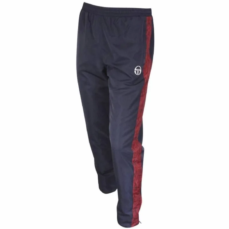 Heavy-duty ripstop pants for extreme hiking durability -Pants for business casual-Men's Cage Track Pants In Navy/white