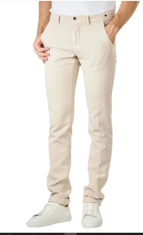 Windproof pants for chilly outdoor activities -Pants with waterproof fabric-Men's Torino Jersey Pants In Beige