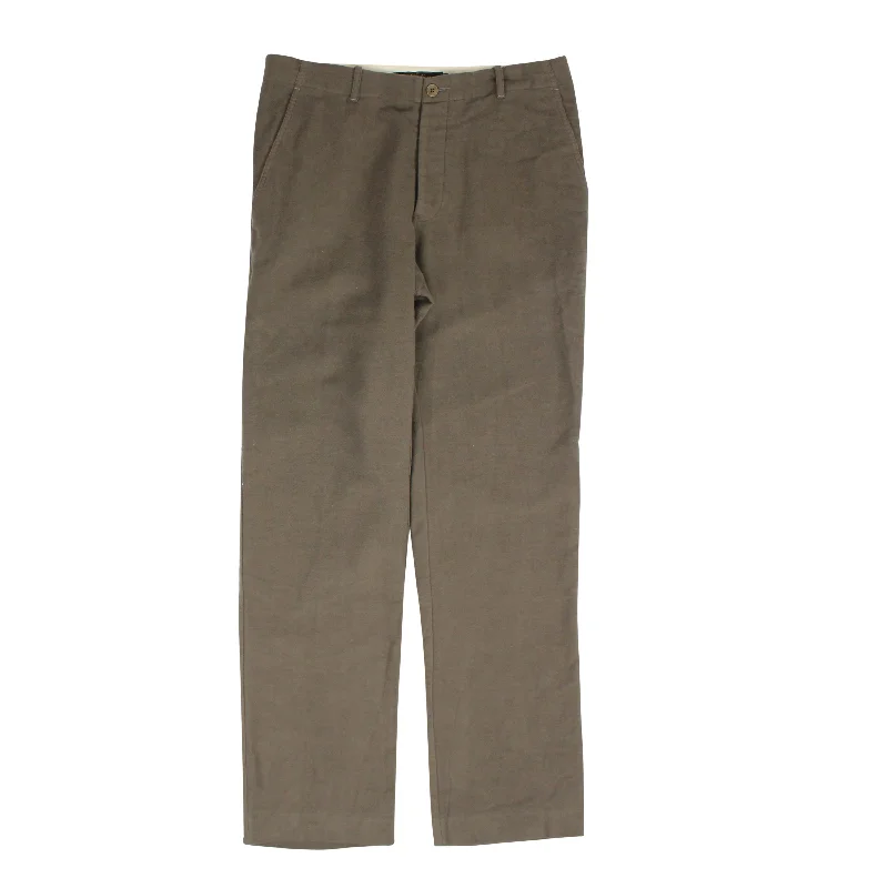 Pleated trousers pants for sophisticated gentleman charm -Pants for plus size-Green Academy Soft Cotton Pants