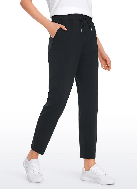 Relaxed chino pants for casual Friday offices -Pants with embroidery-On the Travel Pants with Pockets 27''