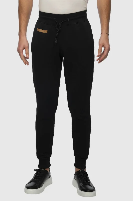 Elegant satin pants for formal dinner attire -Pants with cotton material-Inimigo Patch Sweatpants