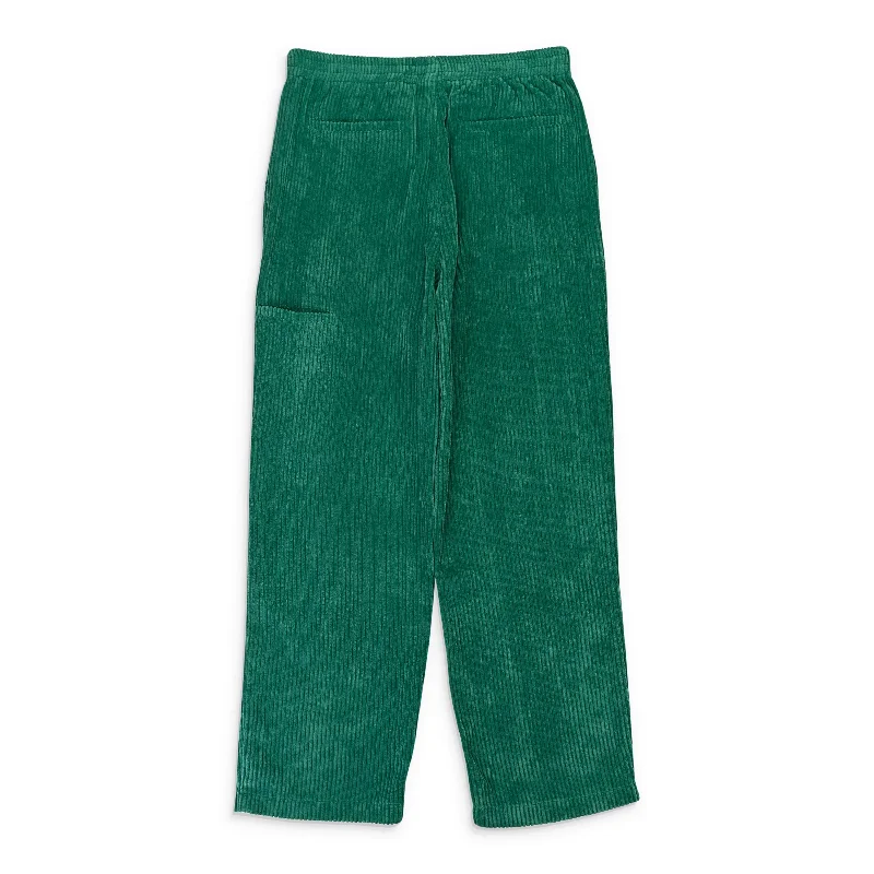 Bold patterned pants for standout fashion statements -Pants with anti-wrinkle fabric-LUCKY STAR CORDUROY GREEN PANTS