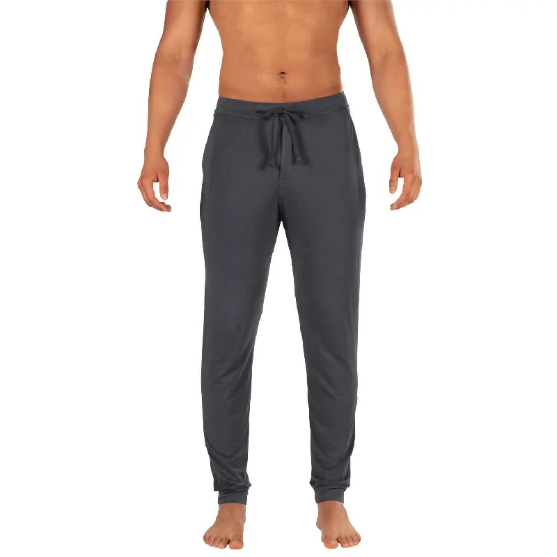 Weather-resistant pants for unpredictable climate needs -Pants with thermal lining-Men's Snooze Pants In India Ink