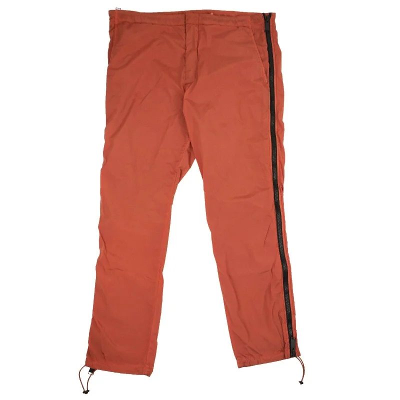 Soft velvet pants for cozy holiday outfits -Pants with button fly-Heron Preston Side Zipper Pants - Orange