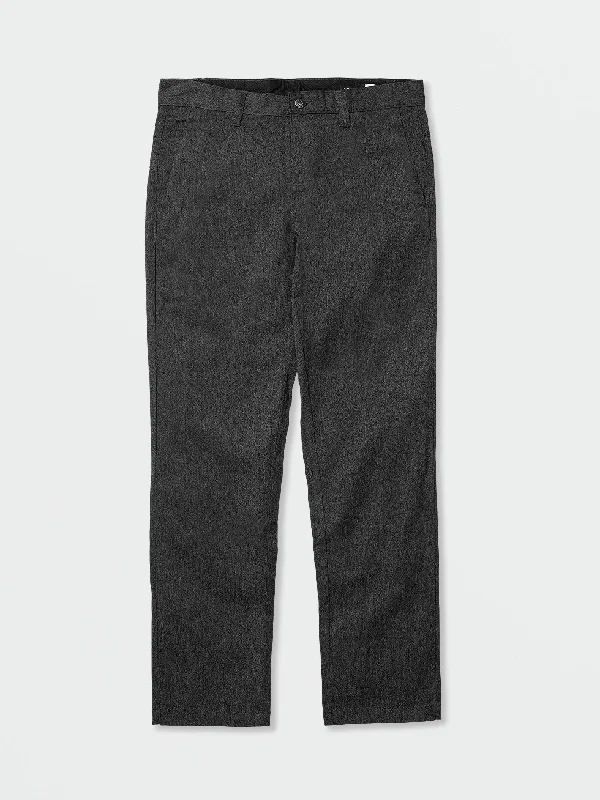 Warm flannel pants for chilly morning lounging -Pants with leather patches-Vmonty Stretch Pants - Charcoal Heather