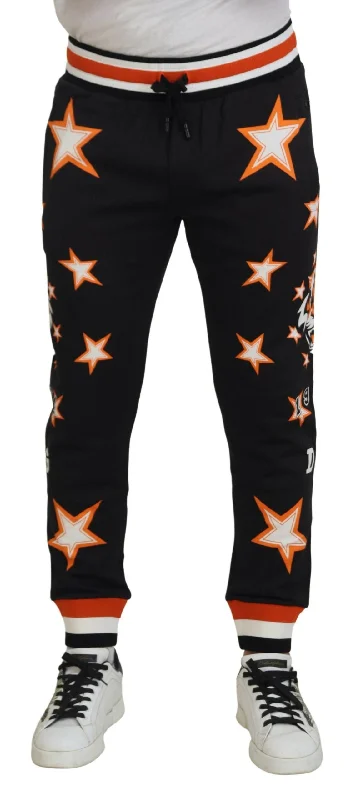 Durable denim pants for long-lasting everyday use -Pants with linen fabric-Dolce & Gabbana Elegant  Star Casual Men's Sweatpants