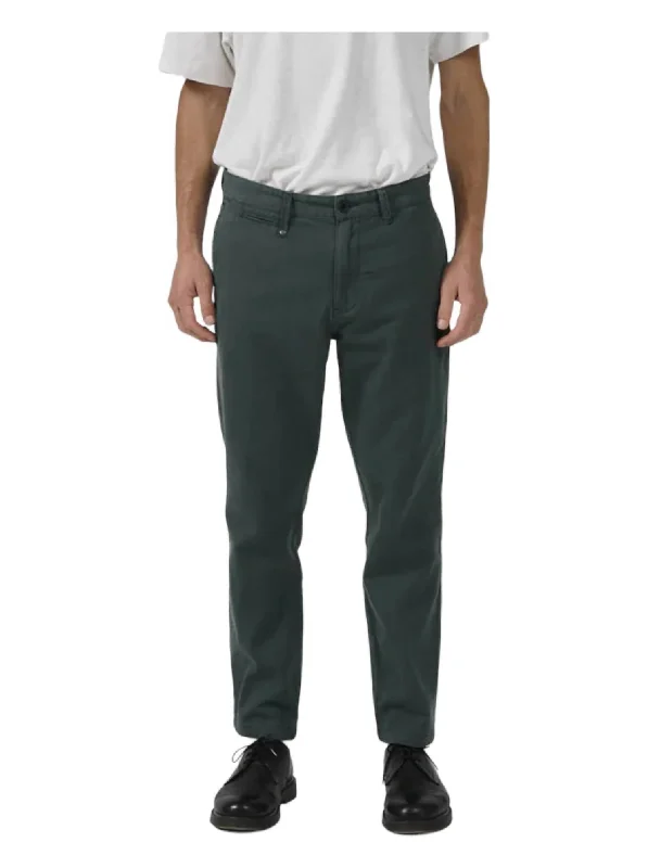 Quick-dry pants for active sports enthusiasts -Pants for formal wear-Minimal Chopped Chino Pants In Mallard Green