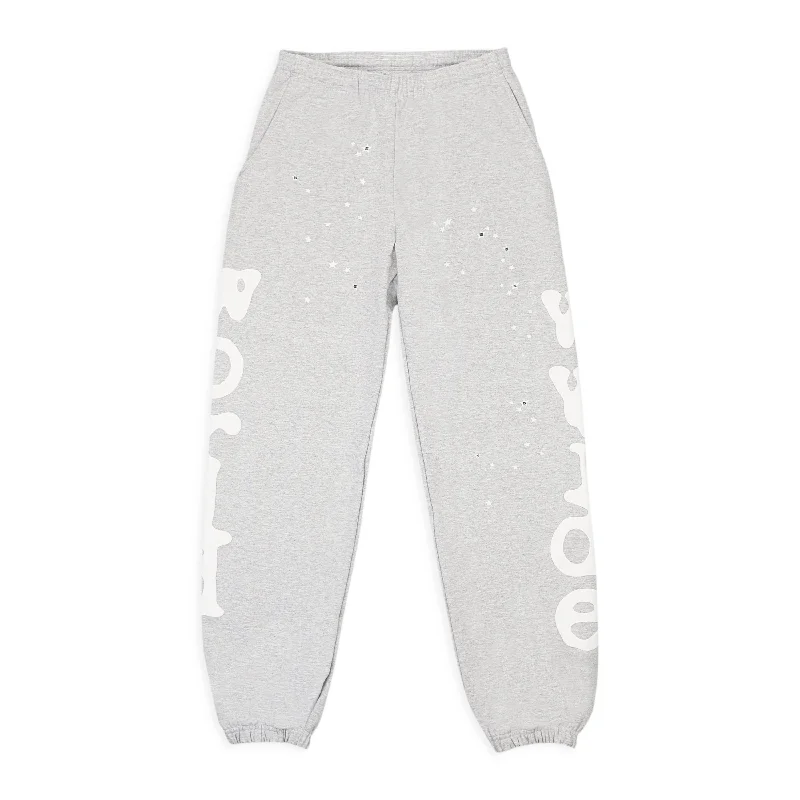 Soft stretch pants for all-day wear ease -Pants for gothic fashion-SP5DER PRINTED WEB GREY MEN'S JOGGERS & SWEATPANTS