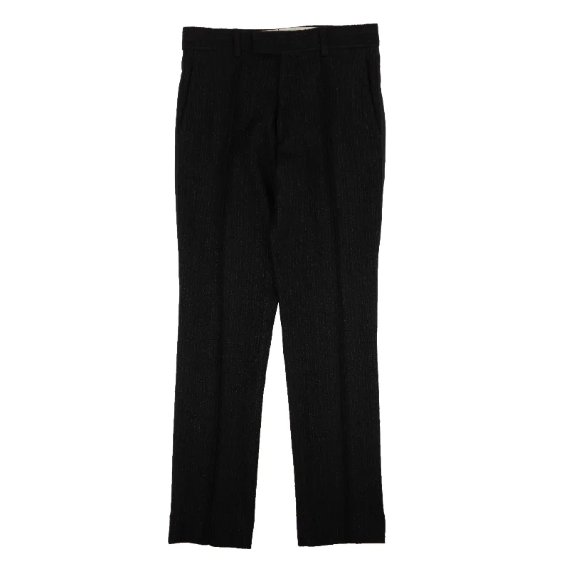 Tailored khaki pants for smart casual attire -Pants for everyday wear-Black Boucle Regular Track Pants