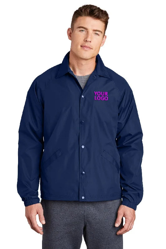 Brown Jackets for Earthy -Jackets for k-pop fans-Sport-Tek Sideline Branded Jackets, True Navy