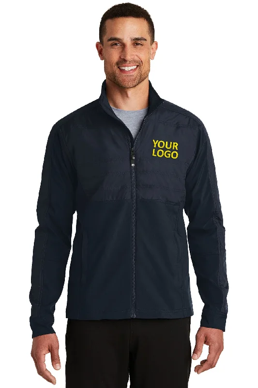 Running Jackets for Exercise -Jackets with snap buttons-OGIO ENDURANCE Brink Custom Soft Shell Jackets, Propel Navy