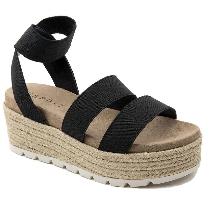 Fashionable sandals for men with woven design and slip-resistant soles for outdoor wear-Sandals for dressy occasions-Esprit Womens Allison Ankle Strap Espadrille Flatform Sandals