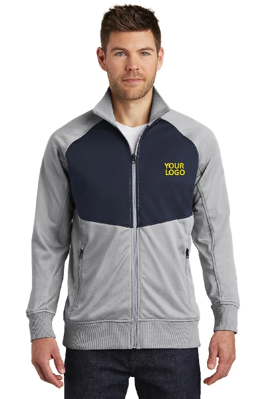 Office Jackets for Professional -Jackets with adjustable cuffs-The North Face Tech FullZip Fleece Jacket Mid Grey/ Urban Navy