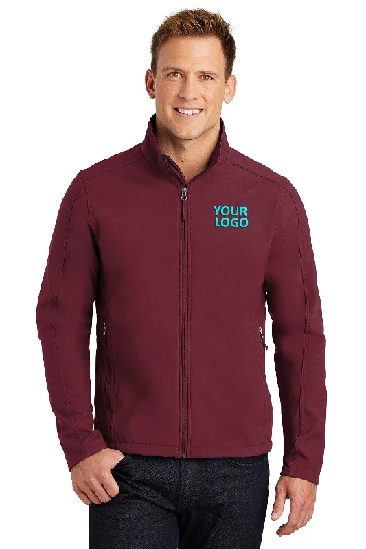 Brown Jackets for Earthy -Jackets for k-pop fans-Port Authority Core Soft Shell Customized Jackets, Maroon