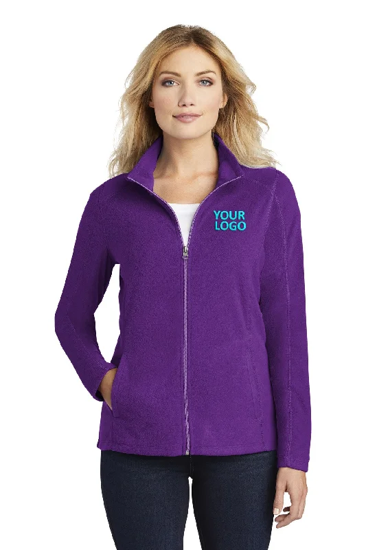 Painted Jackets for Artistic -Jackets for budget shoppers-Port Authority Ladies MicroFleece Customized Jackets, Amethyst Purple