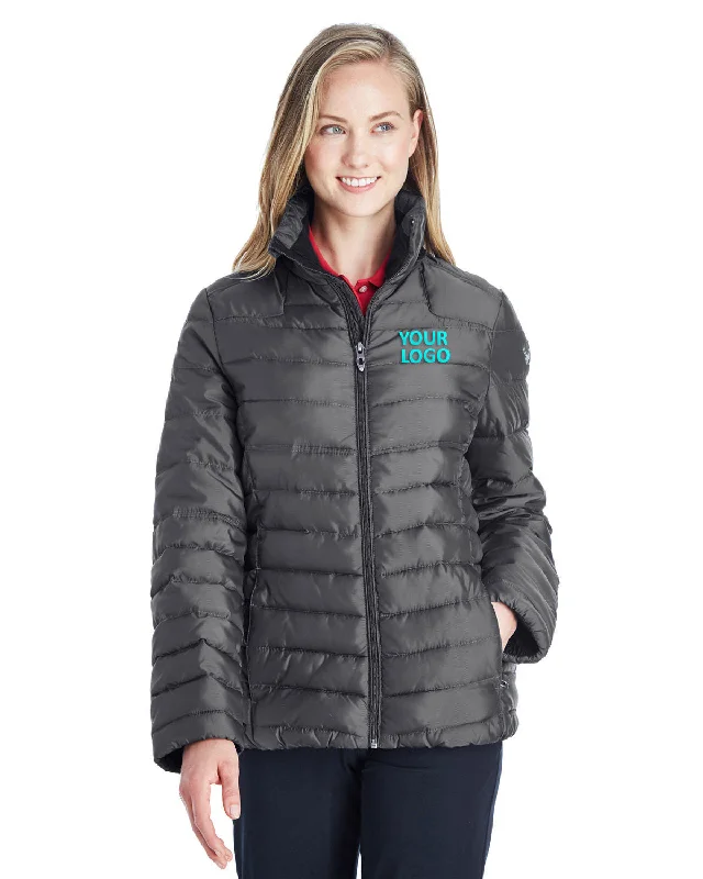 School Jackets for Uniform -Jackets with military style-Spyder Ladies Supreme Insulated Puffer Jackets, Polar/ Alloy