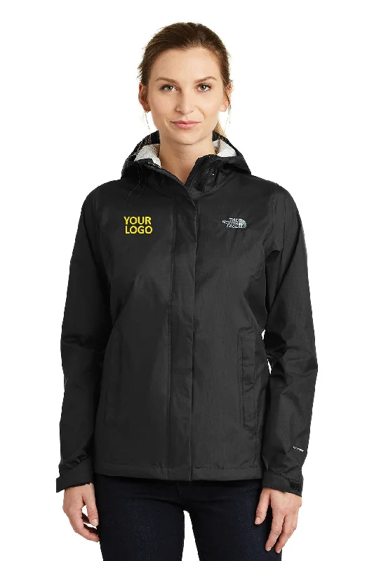 Appliquéd Jackets for Creativity -Jackets for university students-North Face Ladies DryVent Rain Jacket TNF Black